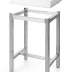 Ceppo in polietilene, HENDI, 505656 + 505670, Bianco, 500x400x(H)800mm