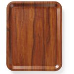 Vassoio da servizio, rettangolare, antiscivolo, laminato, AmerBox, Mogano, 460x360mm