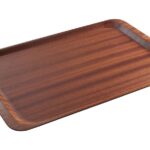 Vassoio da servizio, rettangolare, antiscivolo, laminato, AmerBox, Euronorm, Mogano, 370x530mm