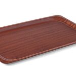 Vassoio da servizio, rettangolare, antiscivolo, laminato, AmerBox, Mogano, 430x610mm