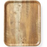 Vassoio da servizio in melamina con stampa tipo legno, AmerBox, Legna, 330x430mm