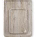Vassoio da servizio in melamina con stampa tipo legno, AmerBox, Legno chiaro, 240x340mm