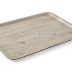 Vassoio da servizio in melamina con stampa tipo legno, AmerBox, Legno chiaro, 370x530mm