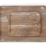 Vassoio da servizio in melamina con stampa tipo legno, AmerBox, Legna, 240x340mm