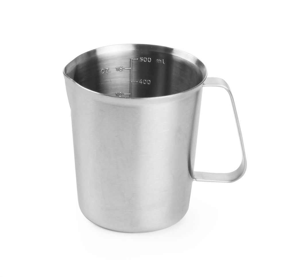 516102 Caraffa graduata acciaio, HENDI, 0,5L, ⌀90x(H)105mm - immagine 1