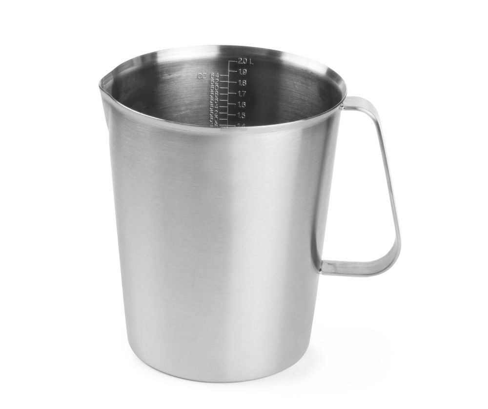516300 Caraffa graduata acciaio, HENDI, 2L, ⌀140x(H)170mm - immagine 1