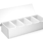 Portacondimenti, BarUp, 5 contenitori, 375x140x(H)90mm