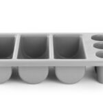 Contenitore per posate, HENDI, Grigio chiaro, 530x325x(H)105mm
