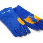 Guanti resistenti al calore, in vera pelle, HENDI, Blu, (L)410mm