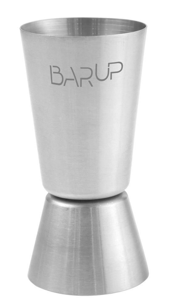 597057_2025 Jigger 20/40 ml, BarUp, Argento, ⌀40x(H)80mm, Rotondo - immagine 1