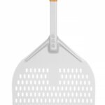 Pala Pizza con manico corto, squadrata, perforata, HENDI, 350x710mm