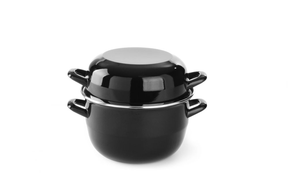 625057 Tegame smaltato per mitili - con coperchio, HENDI, 2,5L, ⌀220x(H)190mm - immagine 1