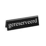 Targhetta riservato, HENDI, gereserveerd, 130x30x(H)38mm