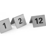 Targhette numerazione tavoli, HENDI, Numero 1-12, 50x35x(H)40mm