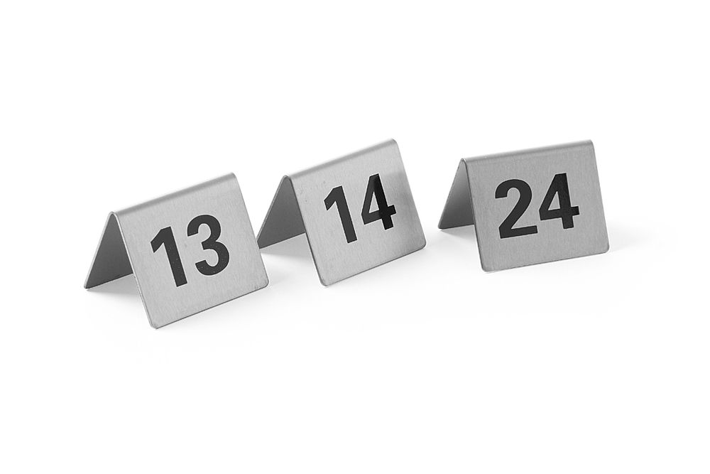 663851 Targhette numerazione tavoli, HENDI, Numero 13-24, 50x35x(H)40mm - immagine 1