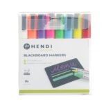 Pennarelli per lavagna 3 mm, HENDI, 1x bianco,1x rosso, 1xblu, 1xverde, 1xgiallo, 1xviola, 1xarancio e 1x rosa