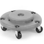 Carrello per contenitore rifiuti rotondo, AmerBox, compatibile con 691038, Grigio chiaro, ⌀455x(H)165mm
