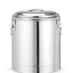 Contenitore portatile isolato, HENDI, Kitchen Line, 36L, Argento, ⌀400x(H)500mm