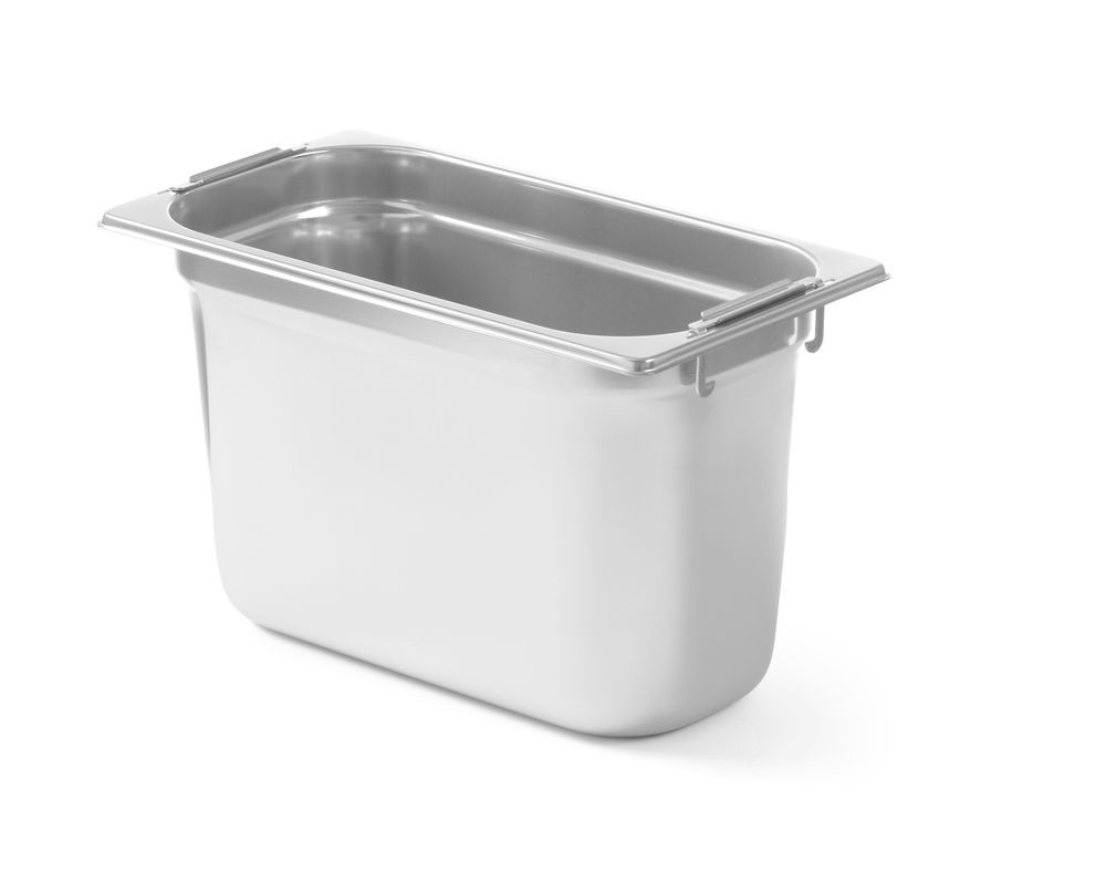 803264 Contenitore GN con maniglie retrattili, HENDI, Profi Line, GN 1/3, 3,9L, 325x176x(H)100mm - immagine 1