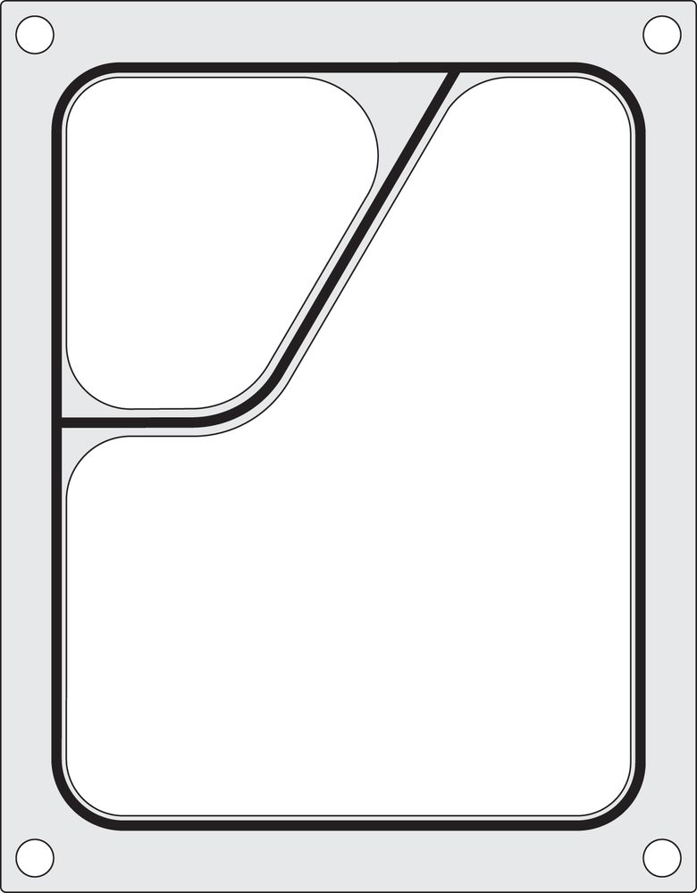 805640_2021 Matrice sigillante per vaschette, HENDI, recipiente Colt a due compartimenti 227x178 mm - immagine 1