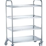 Carrello da servizio con 4 ripiani., HENDI, 905x585x(H)1245mm