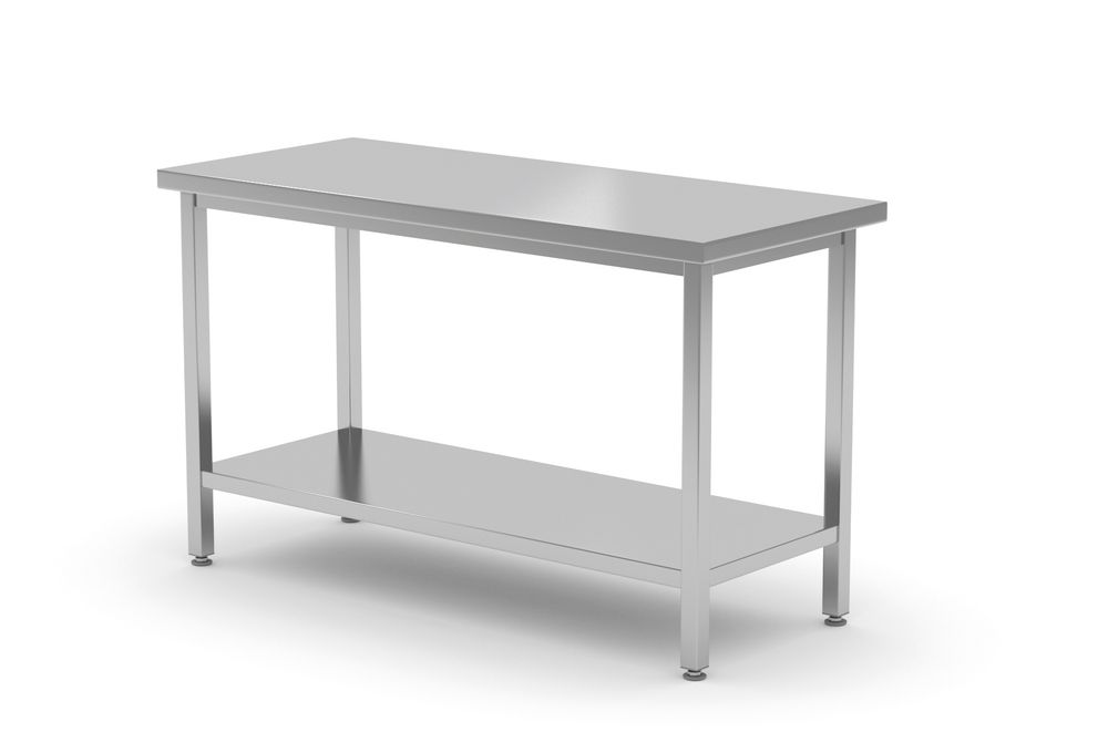 810729 Tavolo di lavoro centrale - bullonato, HENDI, Profi Line, 1400x700x(H)850mm - immagine 1