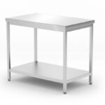 Tavolo centrale con ripiano – bullonato, profondità 600 mm, HENDI, Profi Line, 1000x600x(H)850mm