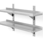 Ripiano a doppia parete, regolabile, con 2 staffe, HENDI, 1000x300x(H)600mm