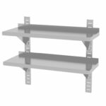 Ripiano a doppia parete, regolabile, con 2 staffe, HENDI, 800x300x(H)600mm