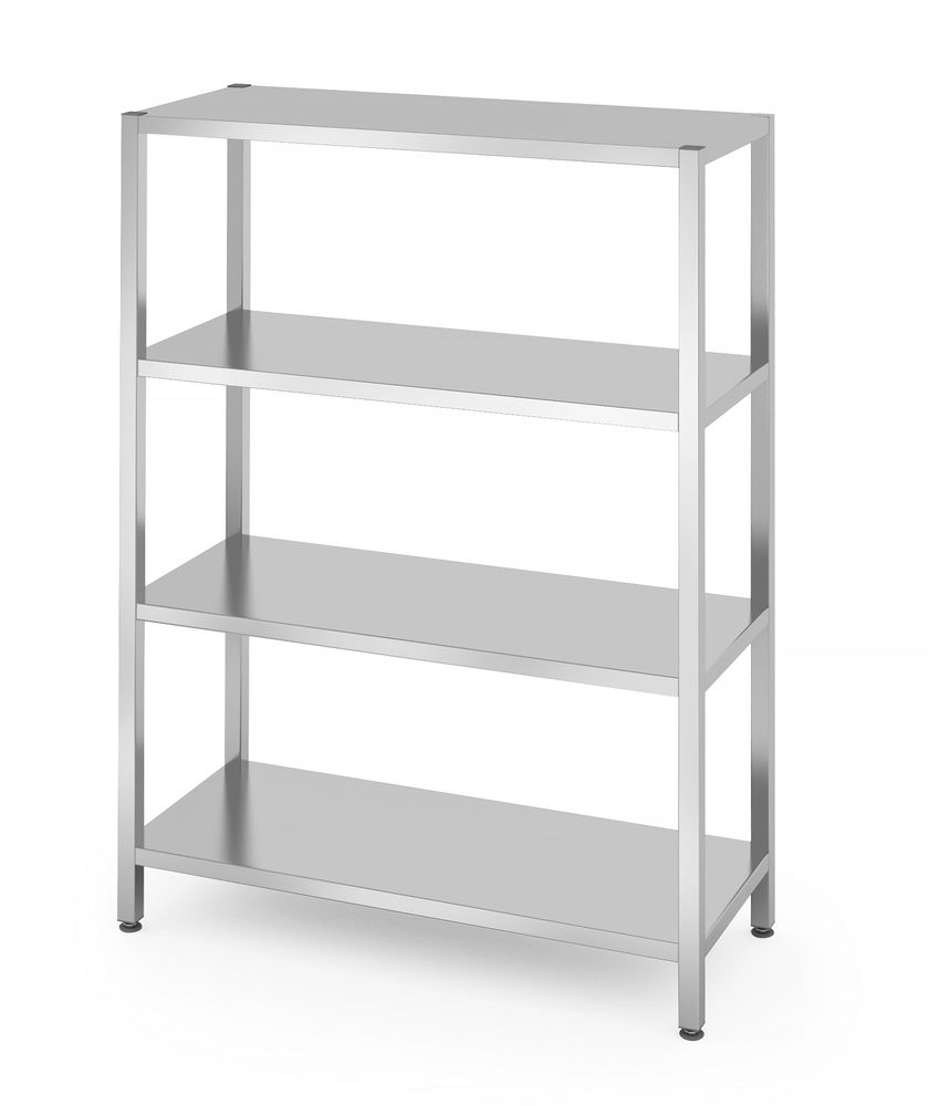 812549 Rack di stoccaggio con 4 ripiani pieni - imbullonati, HENDI, Kitchen Line, 1200x500x(H)1800mm - immagine 1