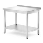 Tavolo a parete con ripiano - bullonato, profondità 700 mm, HENDI, Profi Line, 1000x700x(H)850mm