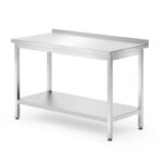 Tavolo a parete con ripiano - bullonato, profondità 700 mm, HENDI, Profi Line, 1200x700x(H)850mm
