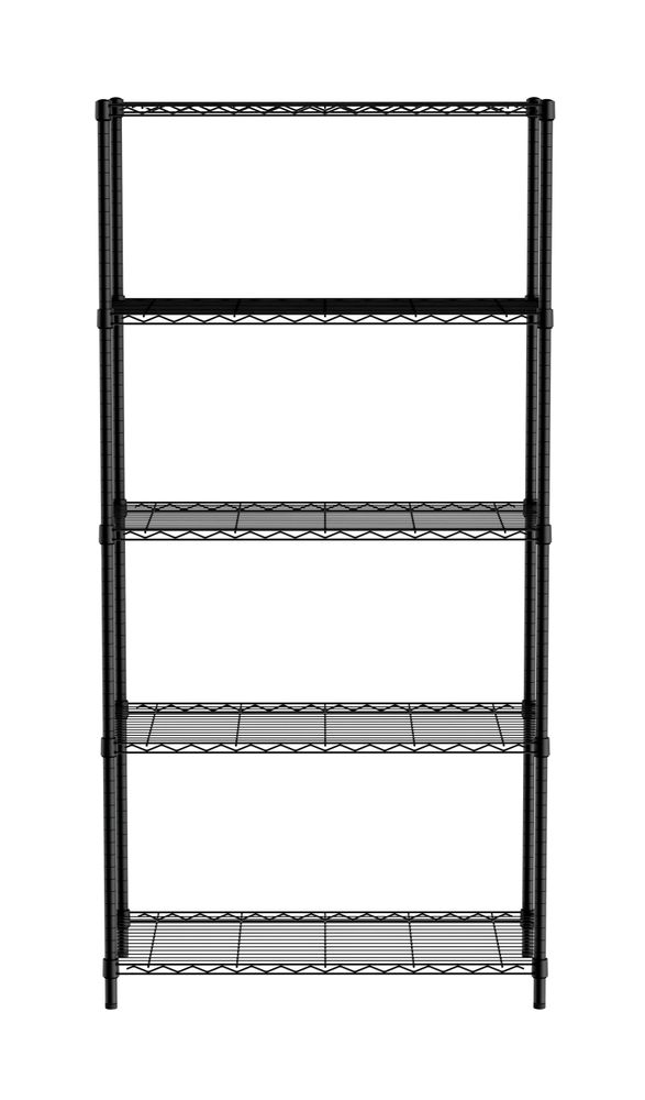 812990 Scaffale di stoccaggio con 5 ripiani, HENDI, Nero, 910x455x(H)1830mm - immagine 1