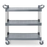 Carrello di servizio in polipropilene a 3 scaffali, grande, AmerBox, 1010x500x(H)960mm