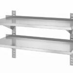 Ripiano a doppia parete, regolabile, con 2 staffe, HENDI, 1000x400x(H)600mm
