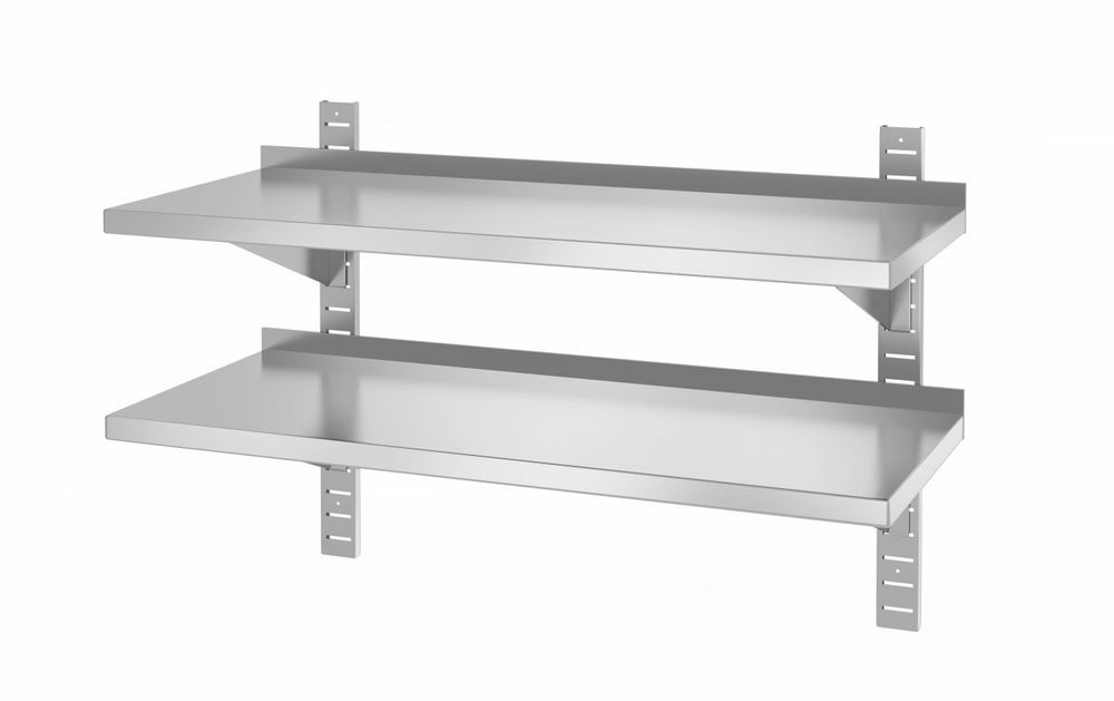 816592 Ripiano a doppia parete, regolabile, con 2 staffe, HENDI, 1000x400x(H)600mm - immagine 1