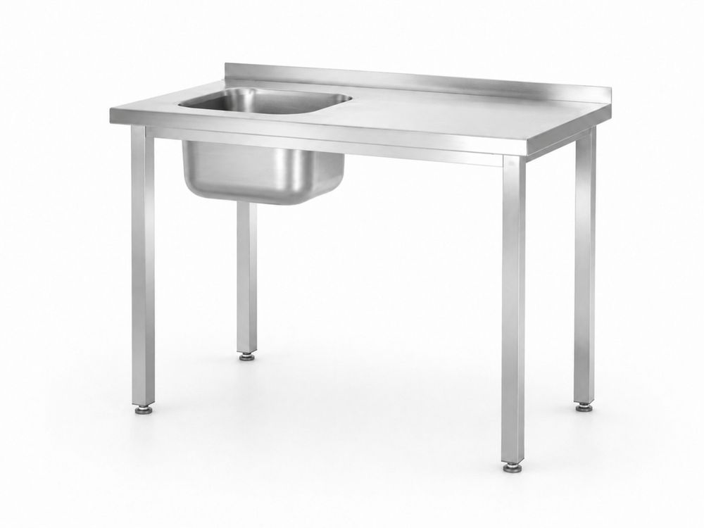 816790_816776 Tavolo lavandino, imbullonato, HENDI, Kitchen Line, 1000x600x(H)850mm - immagine 1