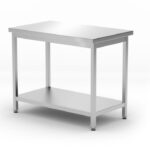 Tavolo centrale con ripiano – bullonato, profondità 600 mm, HENDI, Kitchen Line, 1000x600x(H)850mm