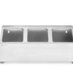 Supporto per contenitore Gastronorm, HENDI, 3 scomparti, 512x245x(H)215mm