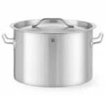 Pentola da stufato con coperchio, HENDI, Budget Line, 23L, ⌀350x(H)240mm