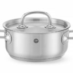 Pentola per stufato bassa - con coperchio, HENDI, Kitchen Line, 1,4L, ⌀160x(H)75mm