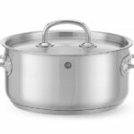 Pentola per stufato bassa - con coperchio, HENDI, Kitchen Line, 2,9L, ⌀200x(H)95mm