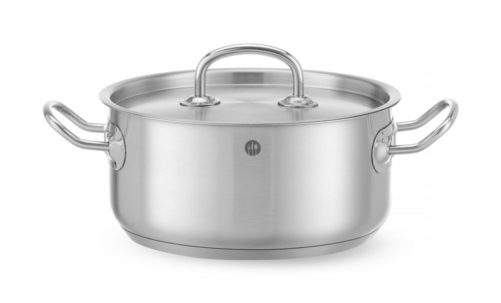 836019_OBW_2023_01_IMGP5618 Pentola per stufato bassa - con coperchio, HENDI, Kitchen Line, 2,9L, ⌀200x(H)95mm - immagine 1