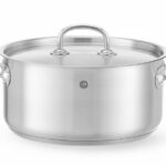 Pentola per stufato bassa - con coperchio, HENDI, Kitchen Line, 4,9L, ⌀240x(H)110mm
