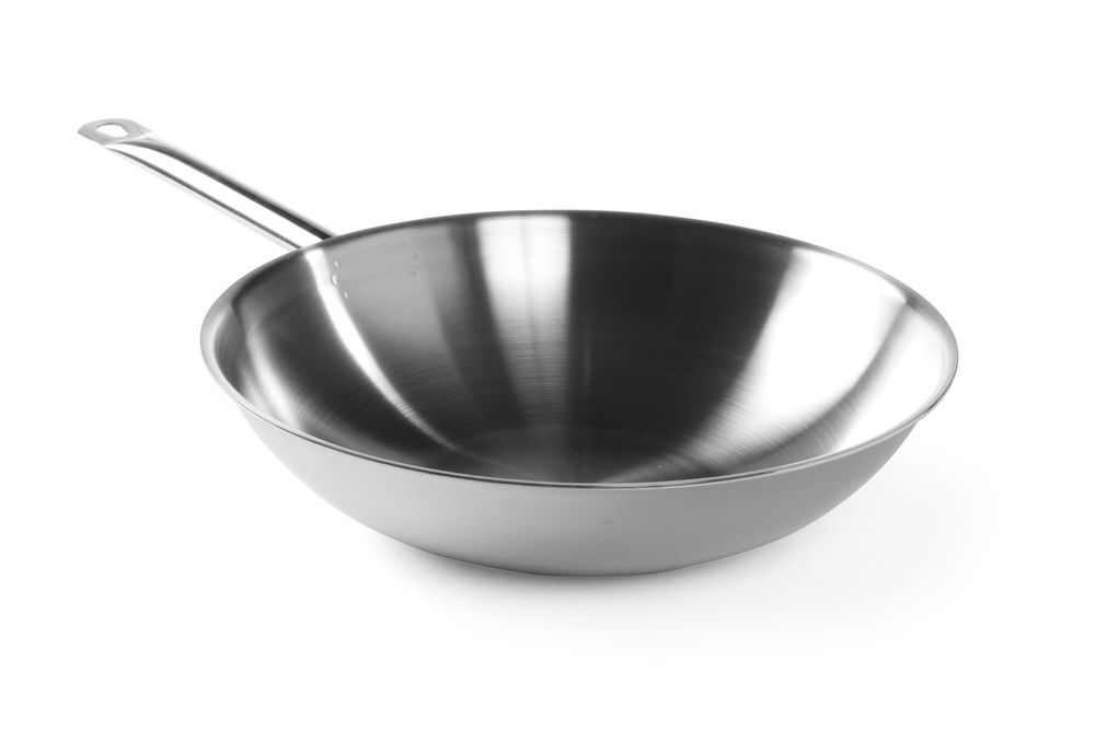 839003 Padella "Wok" 3 strati - senza coperchio, HENDI, ⌀360x(H)100mm - immagine 1