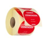 Etichette per la sicurezza alimentare, multiuso, facilmente rimovibili, “UTILIZZARE PER PRIMO”, HENDI, Rosso, 500 pezzi, ⌀50mm