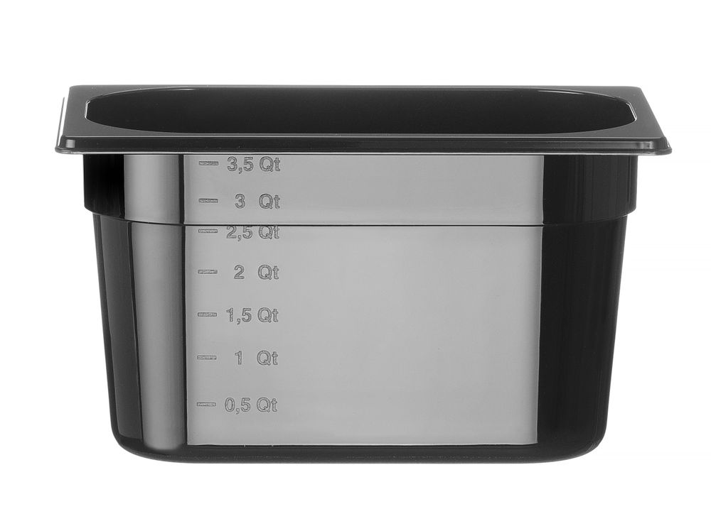 862612_OBW_2024_02_IMGP3331 Contenitore Gastronorm 1/4, HENDI, Profi Line, GN 1/4, 4L, Nero, 265x162x(H)150mm - immagine 1
