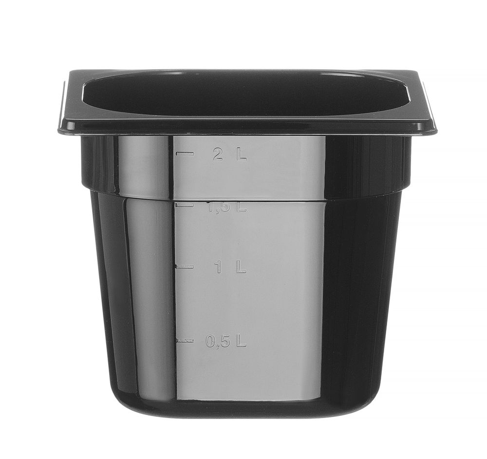 862711_OBW_2024_02_IMGP3336 Contenitore Gastronorm 1/6, HENDI, Profi Line, GN 1/6, 2,4L, Nero, 176x162x(H)150mm - immagine 1