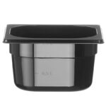Contenitore Gastronorm 1/6, HENDI, Profi Line, GN 1/6, 1,6L, Nero, 176x162x(H)100mm