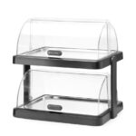 Display di raffreddamento Roll-top Duo UNIQ, HENDI, designed by Robert Bronwasser, Doppio, Nero, 480x355x(H)480mm, rettangolare
